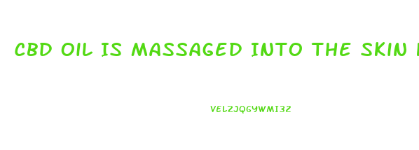 Cbd Oil Is Massaged Into The Skin How Soon Do You Feel The Effects