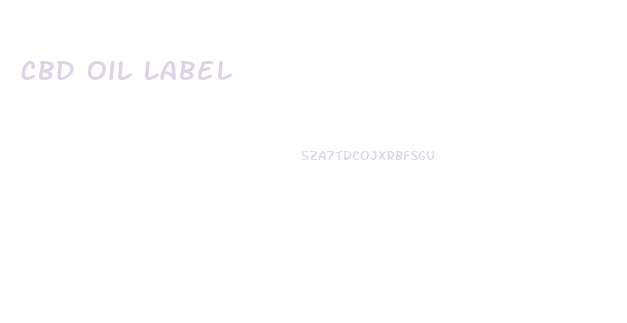 Cbd Oil Label
