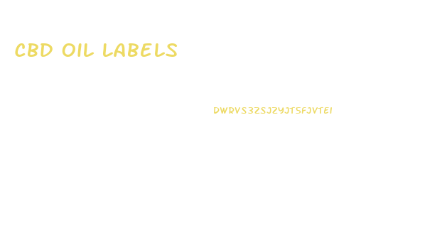 Cbd Oil Labels