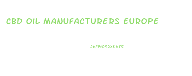 Cbd Oil Manufacturers Europe