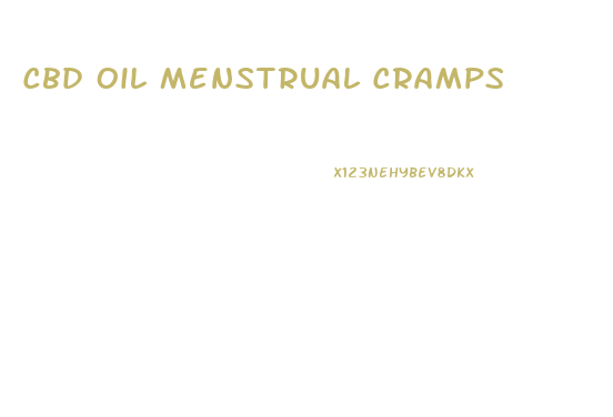Cbd Oil Menstrual Cramps