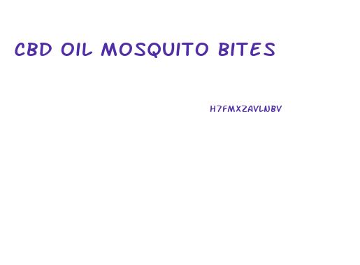 Cbd Oil Mosquito Bites