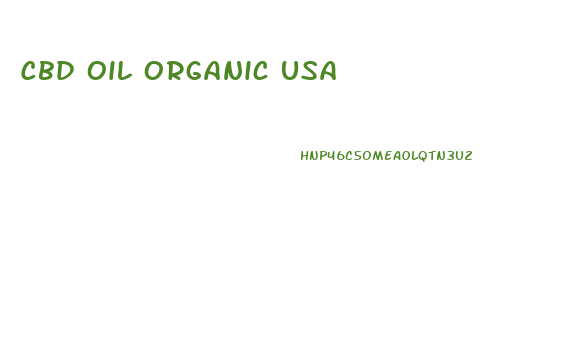 Cbd Oil Organic Usa