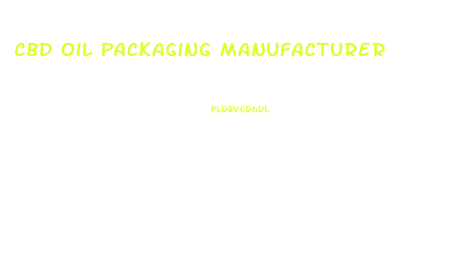 Cbd Oil Packaging Manufacturer