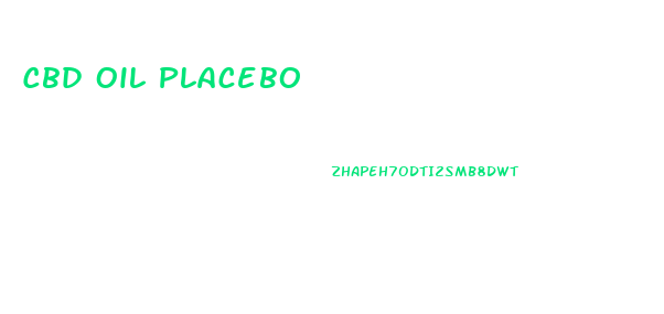 Cbd Oil Placebo