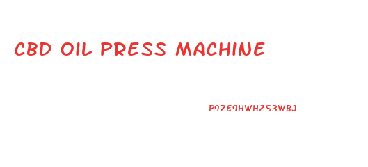 Cbd Oil Press Machine