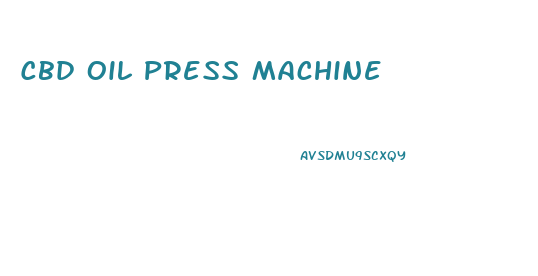 Cbd Oil Press Machine