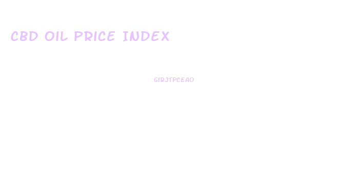 Cbd Oil Price Index