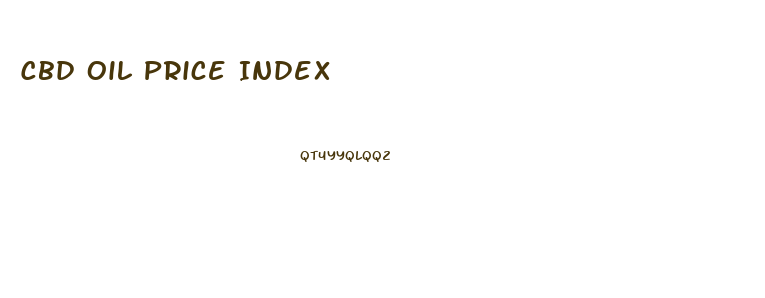 Cbd Oil Price Index