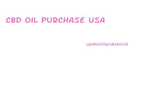 Cbd Oil Purchase Usa