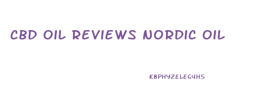 Cbd Oil Reviews Nordic Oil