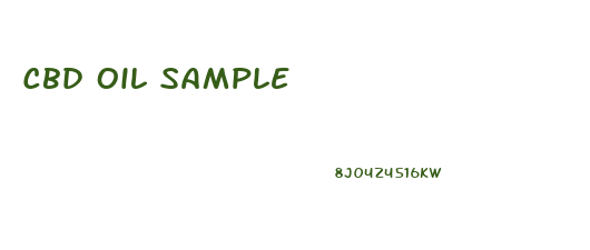 Cbd Oil Sample