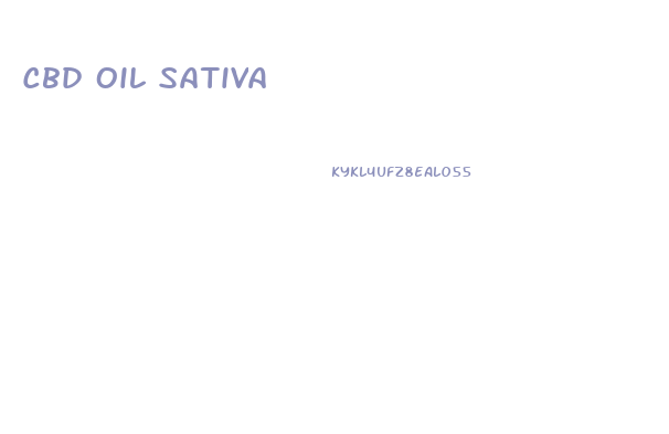 Cbd Oil Sativa