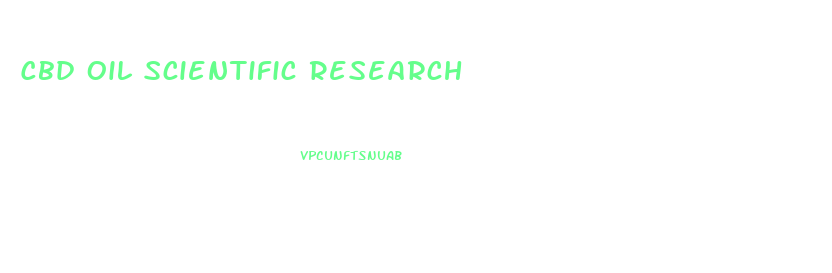 Cbd Oil Scientific Research