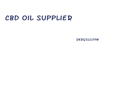 Cbd Oil Supplier