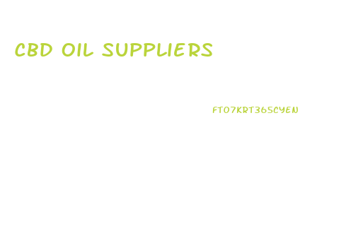 Cbd Oil Suppliers