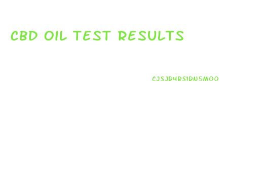 Cbd Oil Test Results