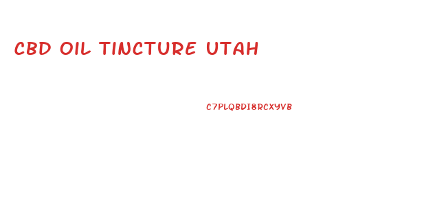 Cbd Oil Tincture Utah