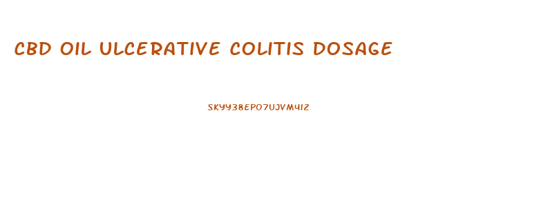 Cbd Oil Ulcerative Colitis Dosage