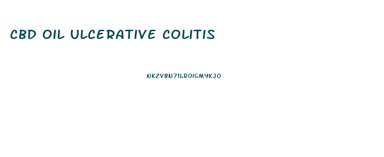 Cbd Oil Ulcerative Colitis