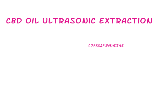 Cbd Oil Ultrasonic Extraction Equipment