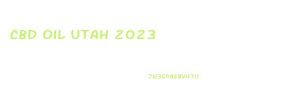 Cbd Oil Utah 2023