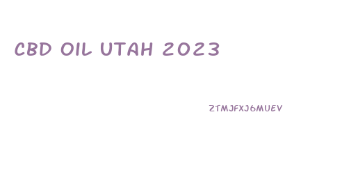 Cbd Oil Utah 2023