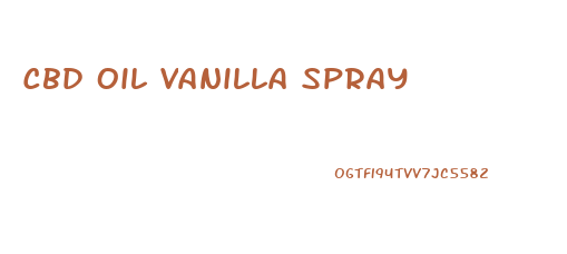 Cbd Oil Vanilla Spray