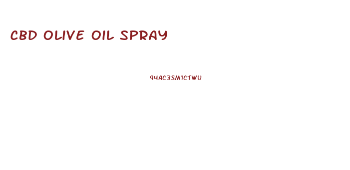 Cbd Olive Oil Spray