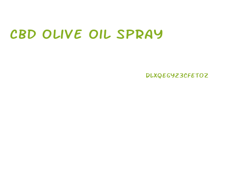 Cbd Olive Oil Spray