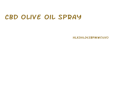 Cbd Olive Oil Spray