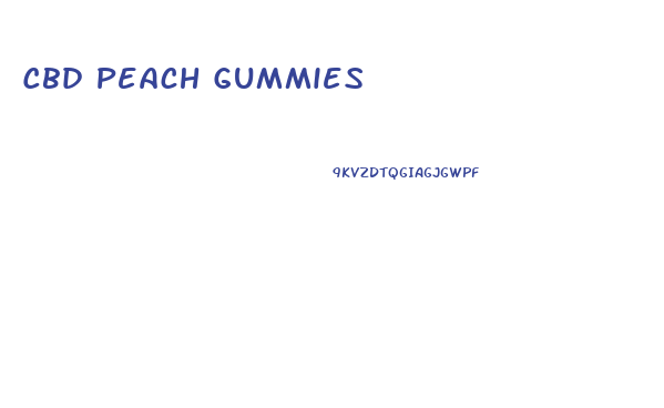 Cbd Peach Gummies