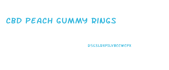 Cbd Peach Gummy Rings