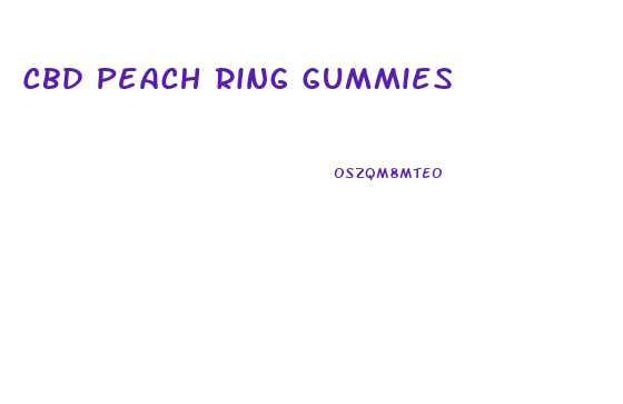 Cbd Peach Ring Gummies