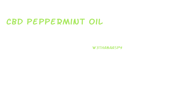 Cbd Peppermint Oil