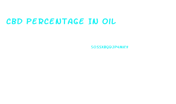 Cbd Percentage In Oil