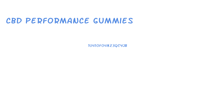 Cbd Performance Gummies