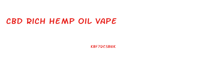 Cbd Rich Hemp Oil Vape