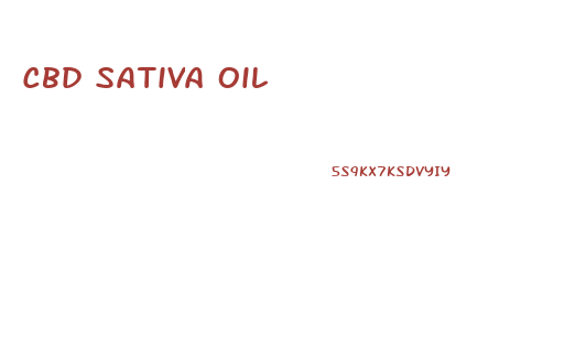Cbd Sativa Oil