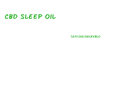 Cbd Sleep Oil