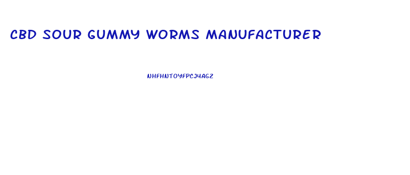Cbd Sour Gummy Worms Manufacturer