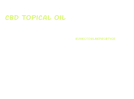 Cbd Topical Oil