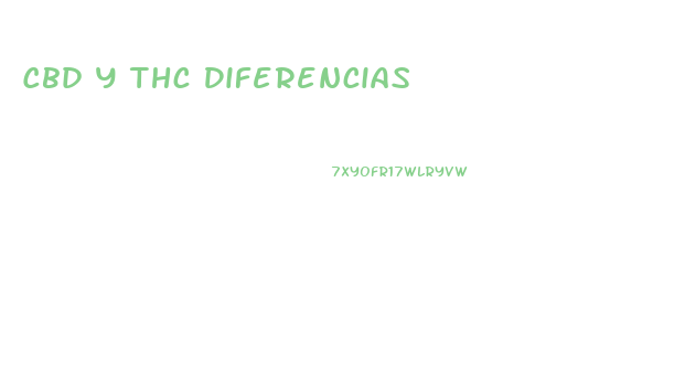 Cbd Y Thc Diferencias
