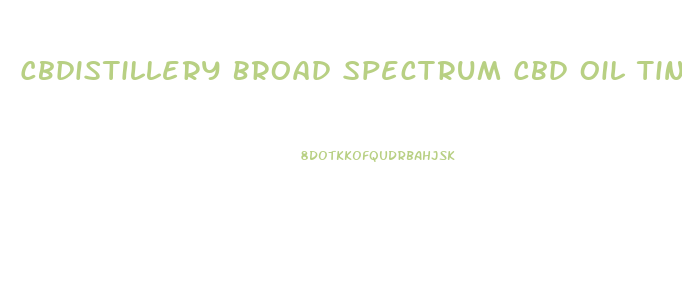 Cbdistillery Broad Spectrum Cbd Oil Tincture