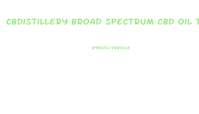 Cbdistillery Broad Spectrum Cbd Oil Tincture