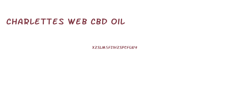 Charlettes Web Cbd Oil