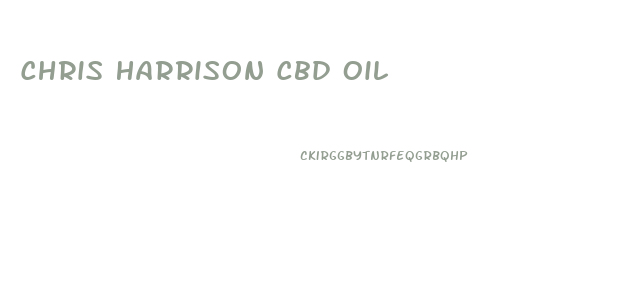 Chris Harrison Cbd Oil