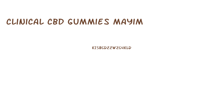 Clinical Cbd Gummies Mayim