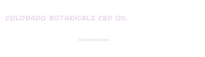 Colorado Botanicals Cbd Oil