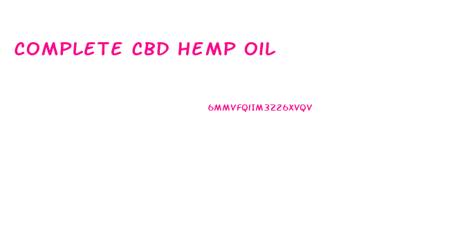 Complete Cbd Hemp Oil